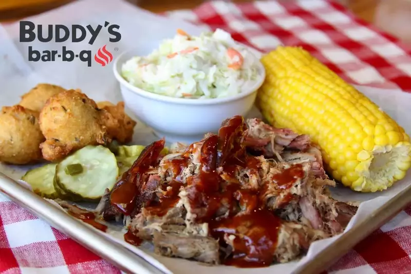 meal at Buddy's BBQ