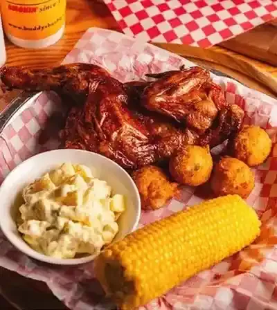 half chicken meal with corn
